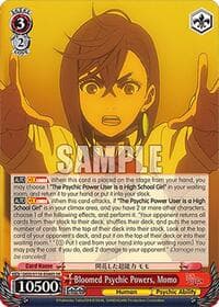 Bloomed Psychic Powers, Momo (SR) - DANDADAN - Weiss Schwarz card