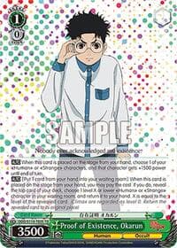 Proof of Existence, Okarun - DANDADAN - Weiss Schwarz card