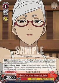 Don't You Want Some Crab, Seiko - DANDADAN - Weiss Schwarz card
