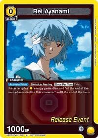 Rei Ayanami (001) - UE15BT: Evangelion: New Theatrical Edition Release Event Cards - Union Arena card