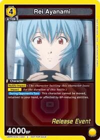 Rei Ayanami (002) - UE15BT: Evangelion: New Theatrical Edition Release Event Cards - Union Arena card