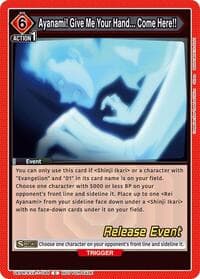 Ayanami! Give Me Your Hand... Come Here!! - UE15BT: Evangelion: New Theatrical Edition Release Event Cards - Union Arena card