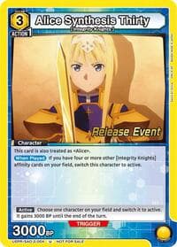 Alice Synthesis Thirty - UEX06BT: Sword Art Online Vol.2 Release Event Cards - Union Arena card