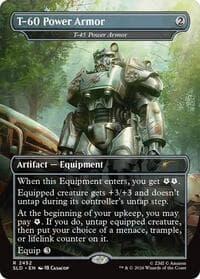 T-60 Power Armor - T-45 Power Armor - Secret Lair Drop Series - Magic: The Gathering card