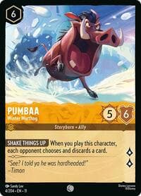 Pumbaa - Winter Warthog - Winterspell - Disney Lorcana card