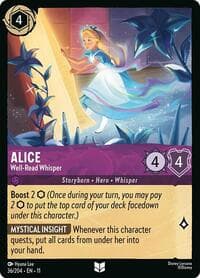 Alice - Well-Read Whisper - Winterspell - Disney Lorcana card