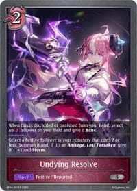 Undying Resolve - BP14: Banquet of Dreams - Shadowverse: Evolve card