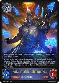 Raio, Truthful Elimination - BP15: Trial of the Omens - Shadowverse: Evolve card