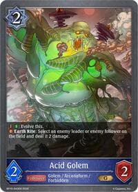 Acid Golem - BP15: Trial of the Omens - Shadowverse: Evolve card