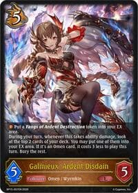 Galmieux, Ardent Disdain - BP15: Trial of the Omens - Shadowverse: Evolve card