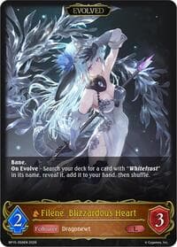 Filene, Blizzardous Heart (Evolved) - BP15: Trial of the Omens - Shadowverse: Evolve card
