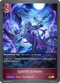 Spiteful Screams - BP15: Trial of the Omens - Shadowverse: Evolve card