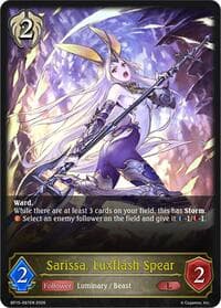 Sarissa, Luxflash Spear - BP15: Trial of the Omens - Shadowverse: Evolve card