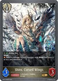 Shiro, Cursed Wings - BP15: Trial of the Omens - Shadowverse: Evolve card