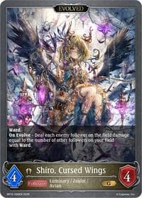Shiro, Cursed Wings (Evolved) - BP15: Trial of the Omens - Shadowverse: Evolve card