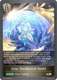 Zeno, Paradoxical Shield - BP15: Trial of the Omens - Shadowverse: Evolve card