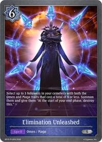 Elimination Unleashed - P12 (Foil) - BP15: Trial of the Omens - Shadowverse: Evolve card