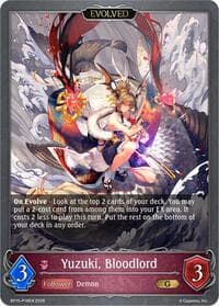 Yuzuki, Bloodlord (Evolved) - P18 (Foil) - BP15: Trial of the Omens - Shadowverse: Evolve card
