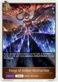 Fangs of Ardent Destruction - PR23 - BP15: Trial of the Omens - Shadowverse: Evolve card