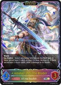 Amataz, Reverse Blader (Evolved) (SL) - BP15: Trial of the Omens - Shadowverse: Evolve card