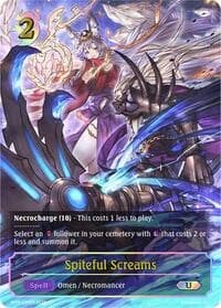 Spiteful Screams (U) - BP15: Trial of the Omens - Shadowverse: Evolve card