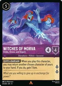 Witches of Morva - Orddu, Orwen, and Orgoch - Winterspell - Disney Lorcana card