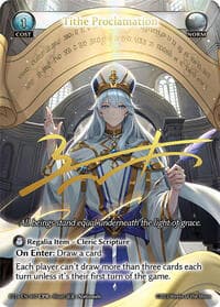 Tithe Proclamation (CPR) - Promotional Cards - Grand Archive TCG card