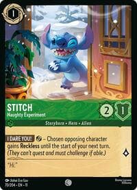 Stitch - Naughty Experiment - Winterspell - Disney Lorcana card