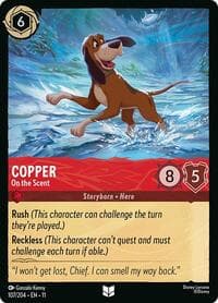 Copper - On the Scent - Winterspell - Disney Lorcana card