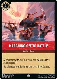 Marching Off to Battle - Winterspell - Disney Lorcana card