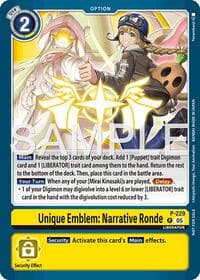 Unique Emblem: Narrative Ronde (Dawn of Liberator Box Topper) - Digimon Promotion Cards - Digimon Card Game card