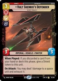 Vult Skerris's Defender - Secret Project - A Lawless Time - Star Wars: Unlimited card