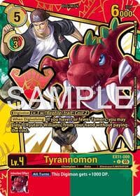 Tyrannomon (Rare Pull) - Dawn of Liberator - Digimon Card Game card
