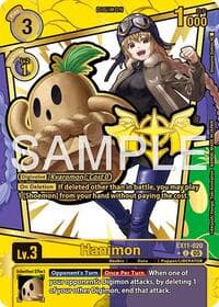 Hanimon (Rare Pull) - Dawn of Liberator - Digimon Card Game card