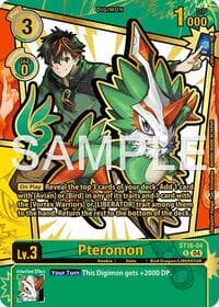 Pteromon (Rare Pull) - Dawn of Liberator - Digimon Card Game card