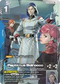 Paptimus Scirocco (R+) - Steel Requiem - Gundam Card Game card