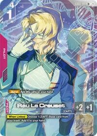 Rau Le Creuset (R+) - Steel Requiem - Gundam Card Game card