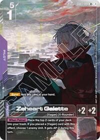 Zeheart Galette (R+) - Steel Requiem - Gundam Card Game card