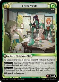 Three Visits - Mortal Ambition Alter Edition - Grand Archive TCG card