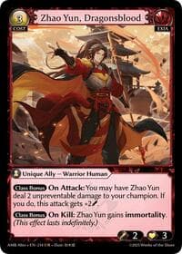 Zhao Yun, Dragonsblood - Mortal Ambition Alter Edition - Grand Archive TCG card