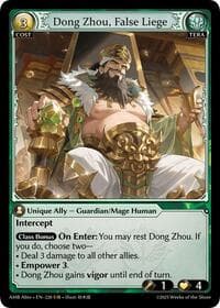 Dong Zhou, False Liege - Mortal Ambition Alter Edition - Grand Archive TCG card