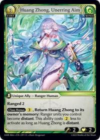 Huang Zhong, Unerring Aim - Mortal Ambition Alter Edition - Grand Archive TCG card