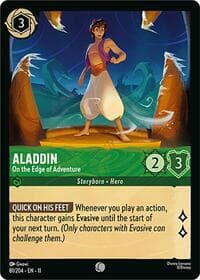 Aladdin - On the Edge of Adventure - Winterspell - Disney Lorcana card
