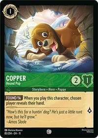 Copper - Hound Pup - Winterspell - Disney Lorcana card