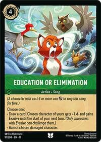 Education or Elimination - Winterspell - Disney Lorcana card