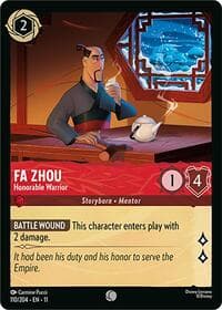Fa Zhou - Honorable Warrior - Winterspell - Disney Lorcana card
