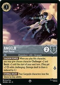 Angela - Night Warrior - Winterspell - Disney Lorcana card