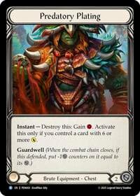 Predatory Plating - Compendium of Rathe - Flesh and Blood TCG card