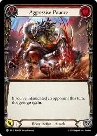 Aggressive Pounce (Red) - Compendium of Rathe - Flesh and Blood TCG card