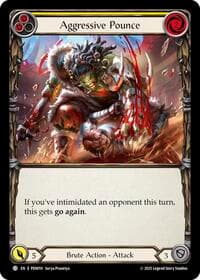 Aggressive Pounce (Yellow) - Compendium of Rathe - Flesh and Blood TCG card